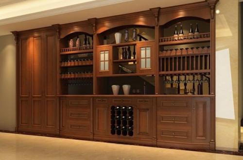 「实木酒柜定制」酒柜的功能性可调节