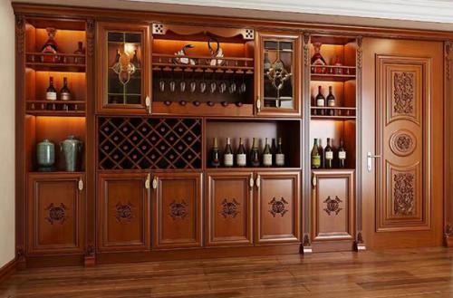 「实木酒柜定制」酒柜的功能性可调节